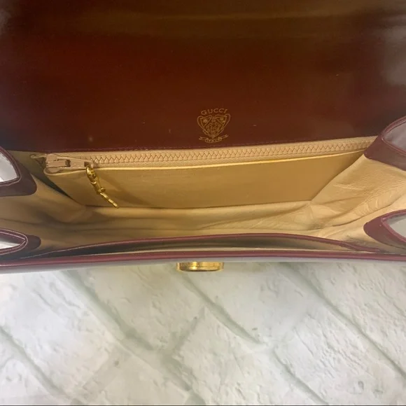 Gucci Vintage top handle leather flap bag - Picture 10 of 16